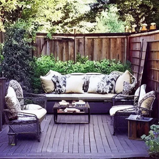 Prompt: small classic backyard