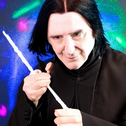 Prompt: Severus Snape dances in a bar, fish lens, neon, realistic, full body, very detailed, super realistic