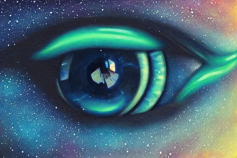 Prompt: a galaxy inside of an eye, beautiful eye, eye, eye of a woman, realistic, ultra realistic, macro, beautiful, digital art, trending on artstation