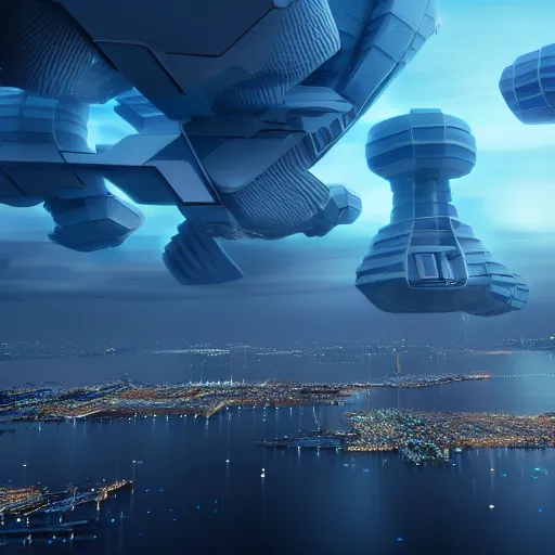 Prompt: futuristic floating city in the sky ,highly detailed, 4k, HDR, award-winning, artstation, octane render