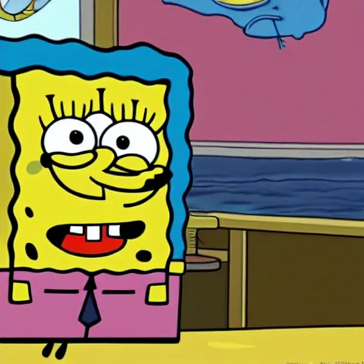 Image similar to spongebob using a pc