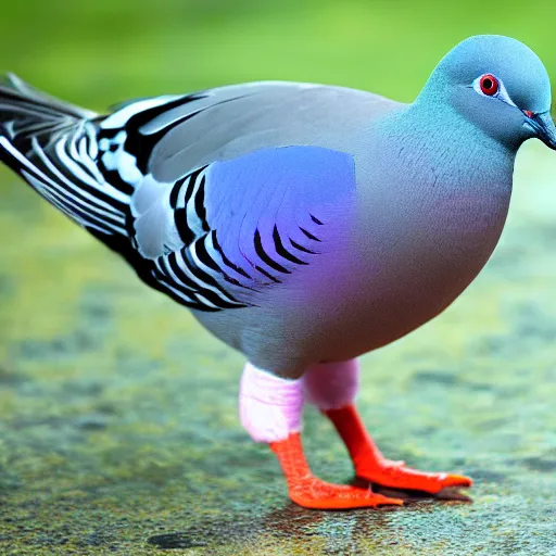 Image similar to pigeon with long beak and big feet, photograph