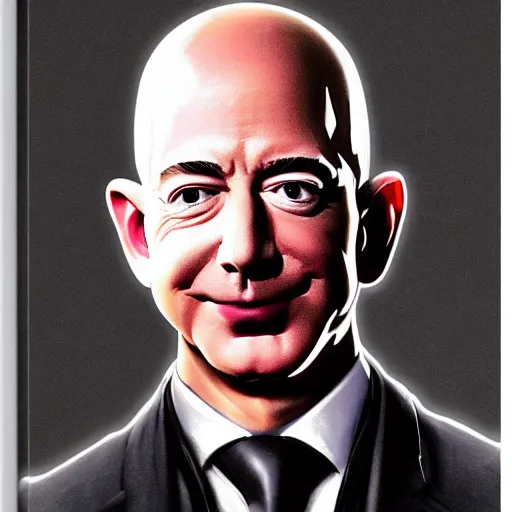 Image similar to Jeff Bezos as imagined by Hans Ruedi Giger