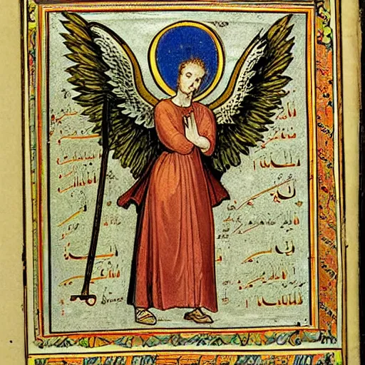 Prompt: the sigil of attaining the knowledge and conversation of the holy guardian angel by abramelin, ancient arabic manuscript illustration