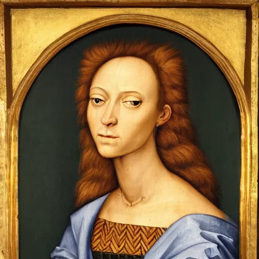 Prompt: a renaissance style portrait painting of lion human hybrid