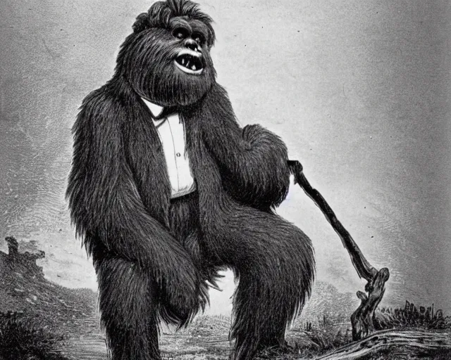 Image similar to 1880s sasquatch