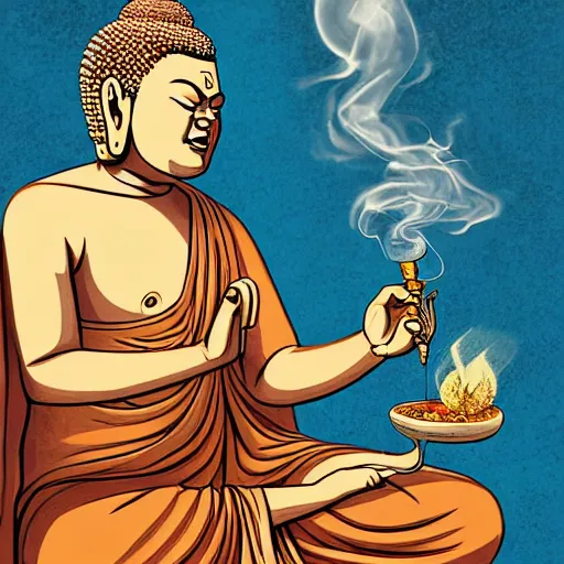 weed buddha art