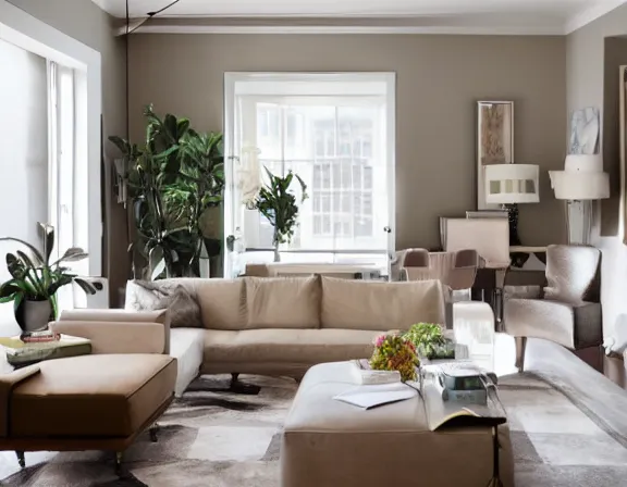 Image similar to apartment designed by nate berkus, muted neutral colors