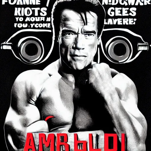 Prompt: arnold schwarzenegger in a 6 0 s movie poster, epic, cinema