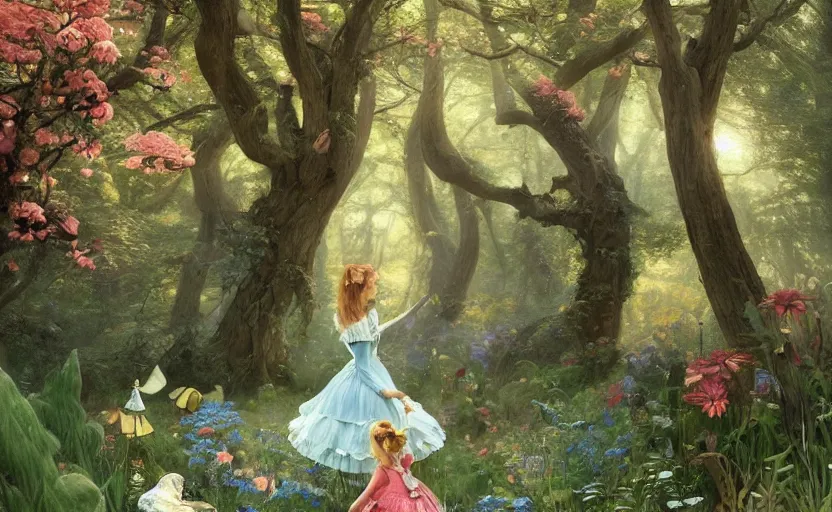 Image similar to alice in the wonderland by peder mørk mønsted and edward matthew hale and daniel f. gerhartz