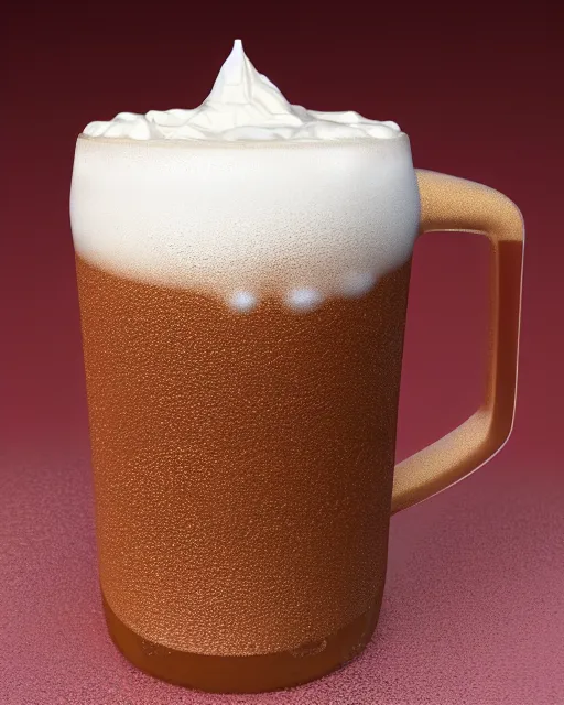 Prompt: a goddess made of foam and delicious golden-brown soda bursting out of a frosty mug of root beer, dynamic, angled view, laughing, cute, chubby, zaftig, shiny, droplets in air, hyper realistic, 4k, artistic, ultra detailed, octane render, photorealistic, ultra realistic, 8k, character design by don bluth, appetizing, splashing