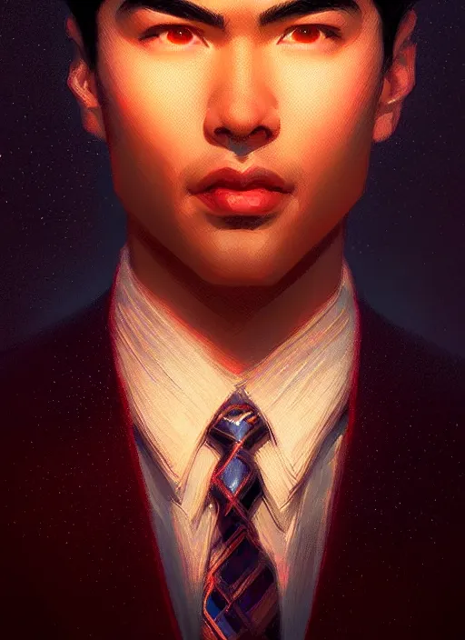 Image similar to portrait of reggie mantle, intricate, elegant, glowing lights, highly detailed, digital painting, artstation, concept art, smooth, sharp focus, illustration, art by wlop, mars ravelo and greg rutkowski