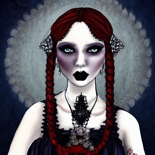 Prompt: gothic princess portrait, by emperpep