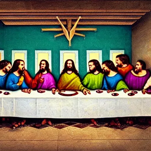 Image similar to dreambot at the last supper