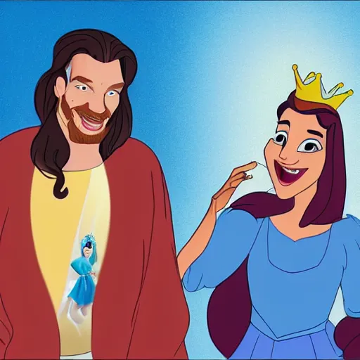 Image similar to Aphex Twin as a Disney Princess