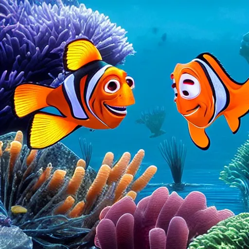 Prompt: live action finding nemo