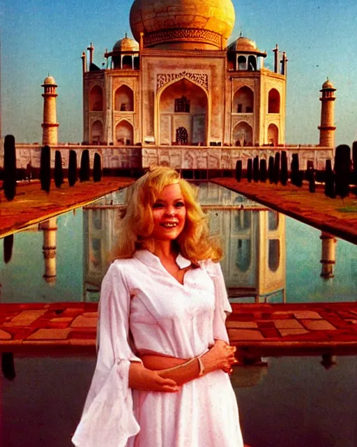 Image similar to tuesday weld visits the taj mahal by margaret brundage