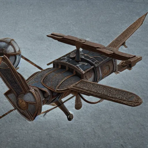 Image similar to ancient greek flying machine, ultra detailed, extreme precision, 4 k, 8 k, photorealistic