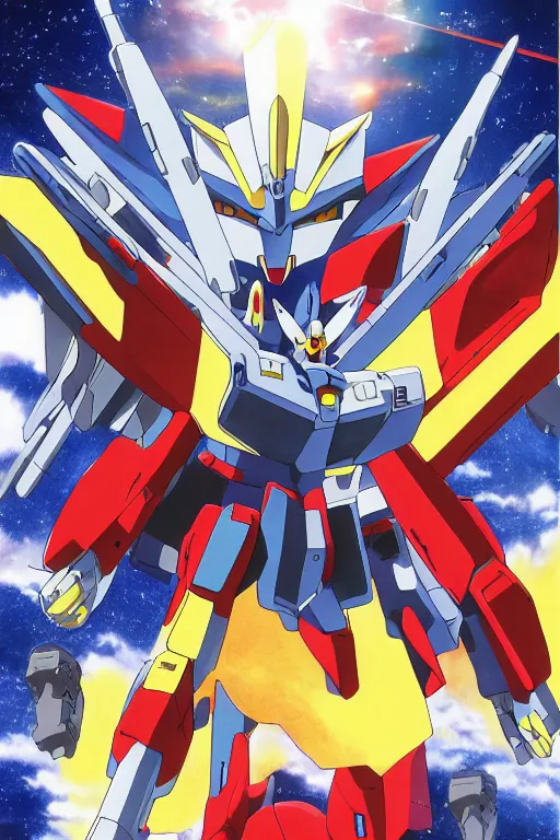 Image similar to Movie poster of Mobile Suit Gundam, Highly Detailed, Dramatic, A master piece of storytelling, created by Hideaki Anno + Katsuhiro Otomo +Rumiko Takahashi 8k, hd, high resolution print