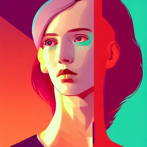 Image similar to portrait handsome androgynous sci - fi girl, blade runner 2 0 4 9, futuristic metropolis, digital art, pop art by hsiao - ron cheng