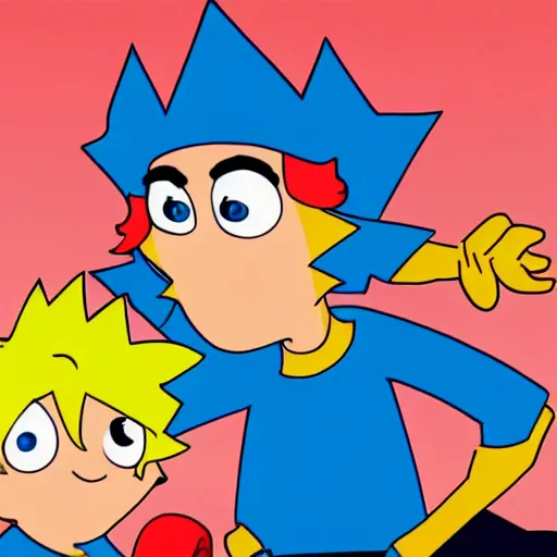 Prompt: that's not craig mccracken's art style you dumb bot also the dumbest boy in history, blond boy, 2 0 0 0 s cartoon, sharp edges cartoon, goofy cartoon