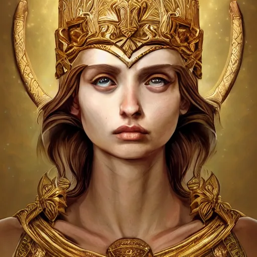 Image similar to portrait greek gods, tarot cards, ornate, ultradetailed, digital art, irina french, heraldo ortega, mandy jurgens, golden ratio, art canvas, award winning, masterpiece trending on artstation 8 k 1 5 0 mpx