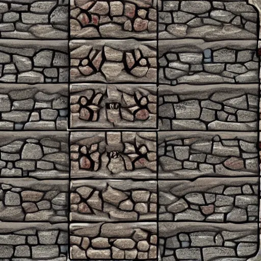 Image similar to hand painted dungeon texture with perfect details, symmetry, digital art