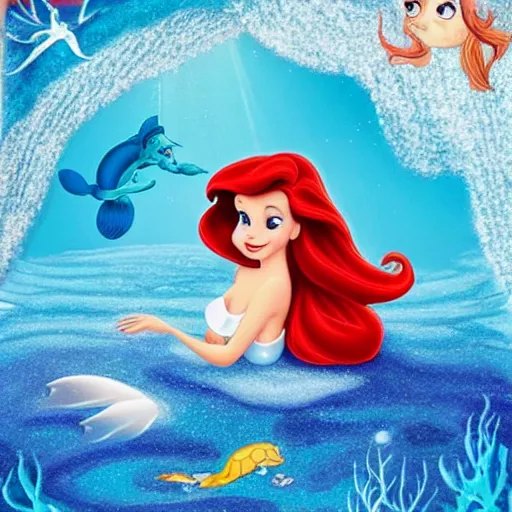 Prompt: ariel the little mermaid