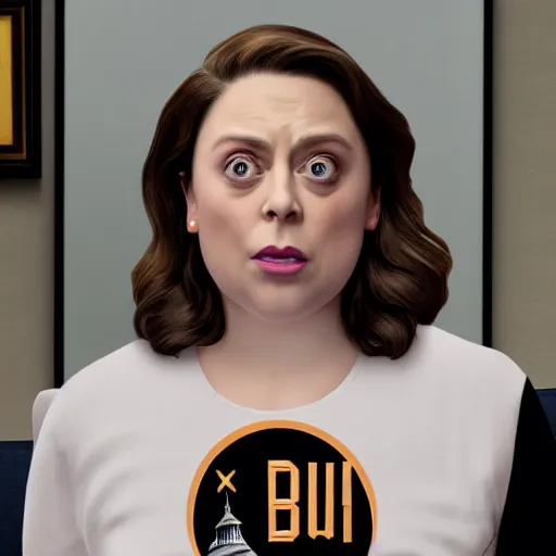 Image similar to rachel bloom as a lady boss crying into a ruth bader ginsberg pillow in her office, ultra detailed, 8 k resolution, ultrarealistic