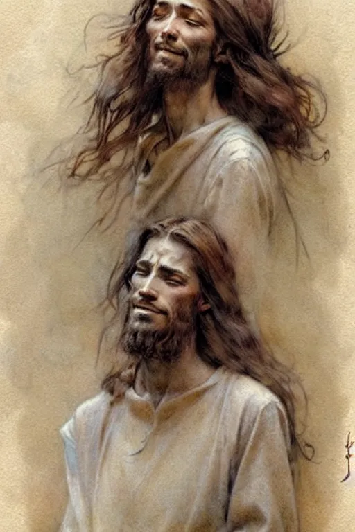 Image similar to (((((1950s jesus second coming . muted colors.))))) by Jean-Baptiste Monge !!!!!!!!!!!!!!!!!!!!!!!!!!!