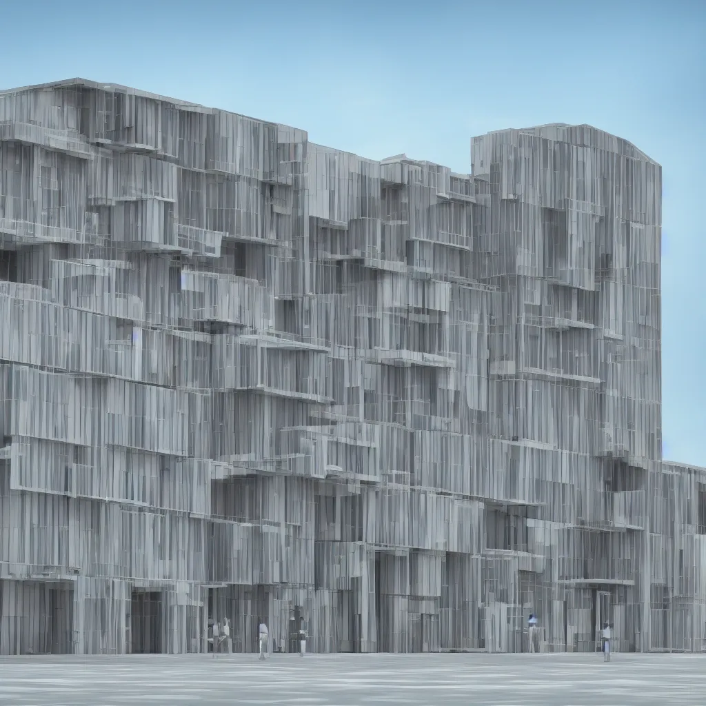 Image similar to modern business building, 3 d render