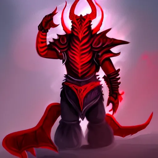 Image similar to a dragonborn with red scales, large red wings on his back, and a red tail with futuristic clothes, trending on art station