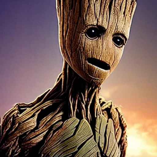 Image similar to groot with beard