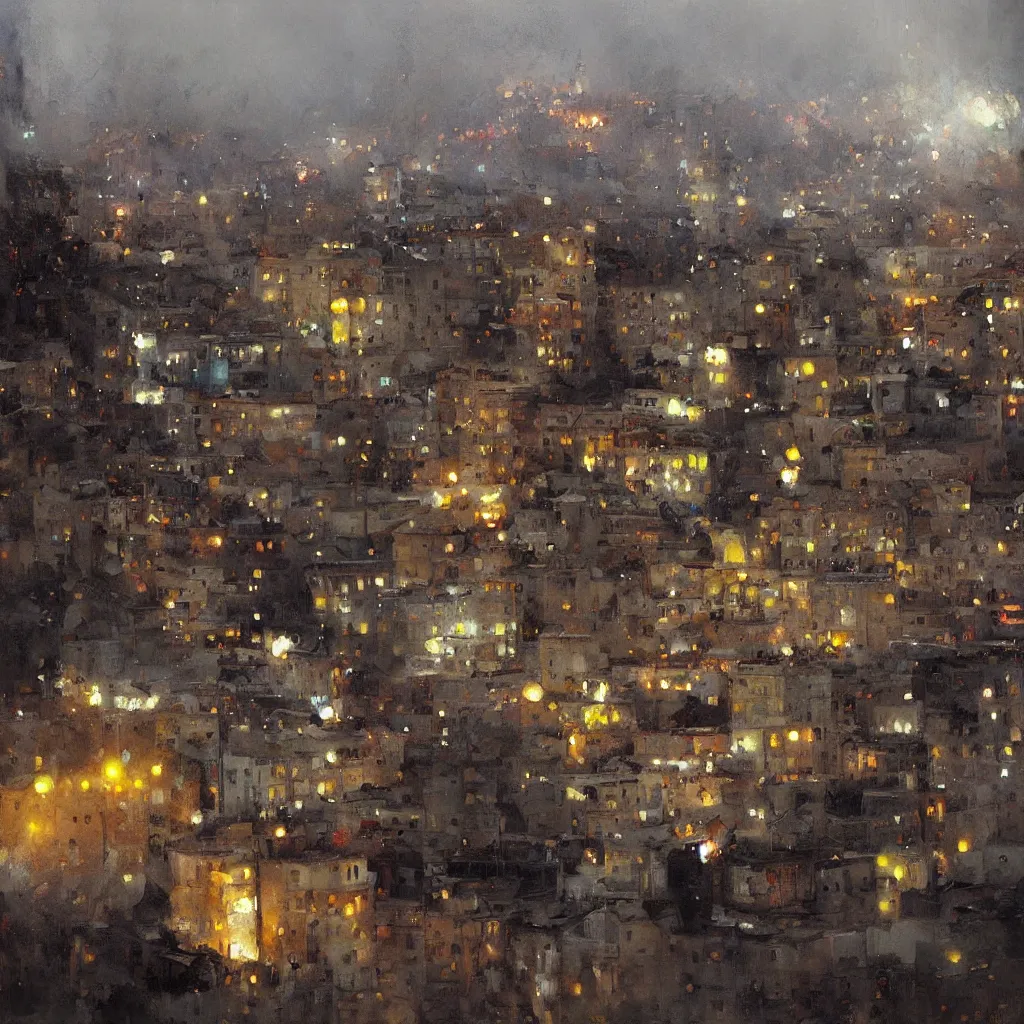 Image similar to tbilisi painted by jeremy mann