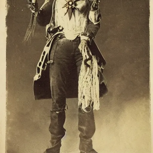 Image similar to cowboy, magical girl, 19th century