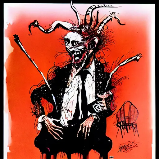 Image similar to the devil by ralph steadman