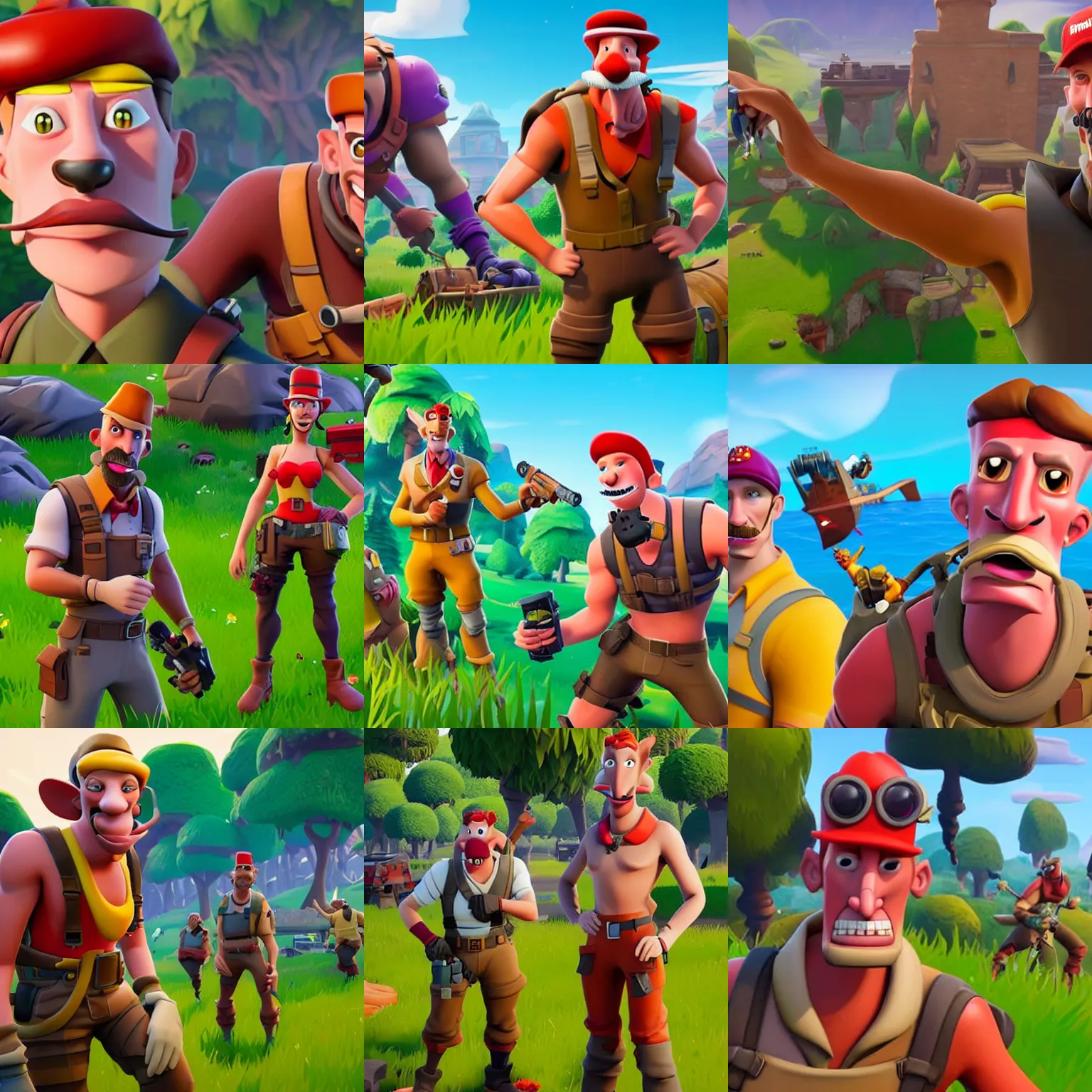 Prompt: nigel thornberry in fortnite