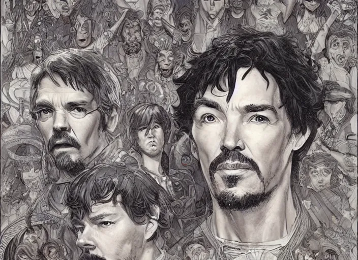 Image similar to a highly detailed radiant portrait of stephen strange, james gurney, james jean