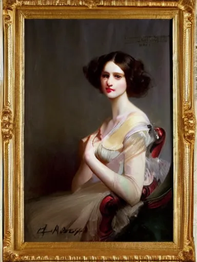 Image similar to portrait of abbey lee by franz xaver winterhalter