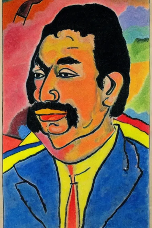 Prompt: Mahinda Rajapaksa, drawn by Kandinsky, Wassily