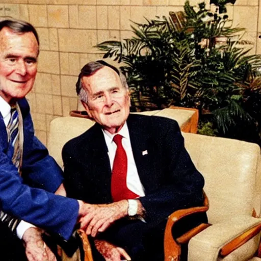 Image similar to George H.W. Bush destroys Iraq, historical photo