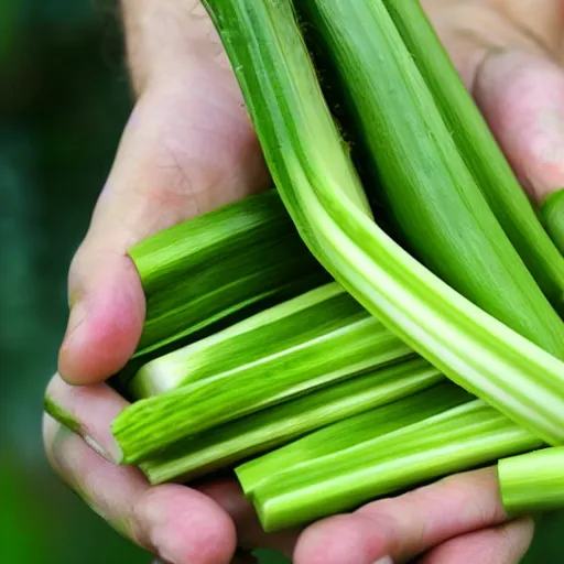 Image similar to photo celery in beautiful hand