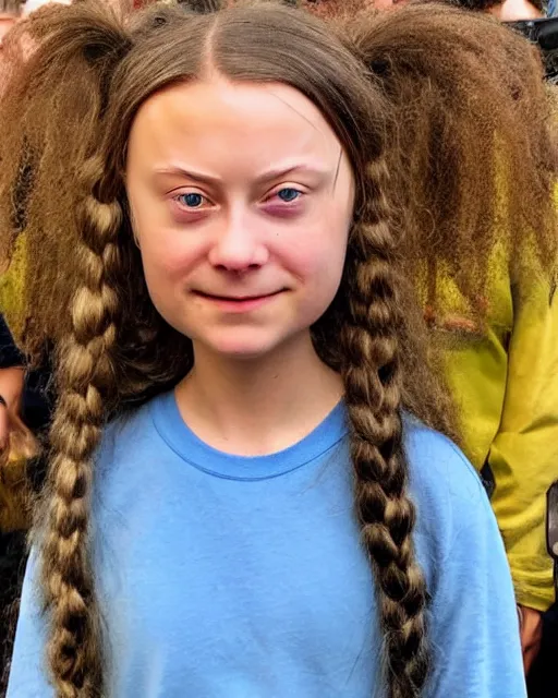 Prompt: greta thunberg as a pixar character, head and shoulders