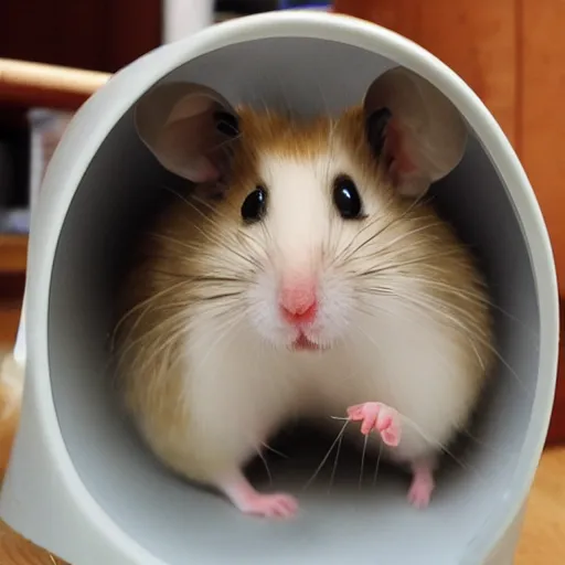 Prompt: hamster mad scientist