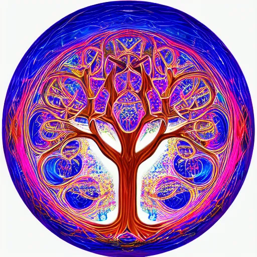 Prompt: the tree of life, cosmic, transcendant, vibrant color, clean linework, finely detailed, rendered in octane, photography
