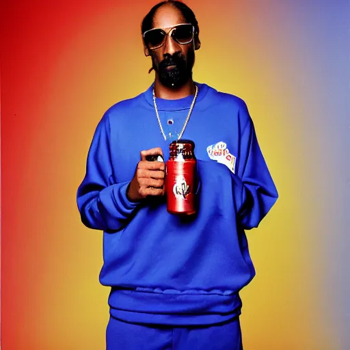 Image similar to Snoop Dogg holding a pepsi for a 1990s sitcom tv show, Studio Photograph, portrait, C 12.0