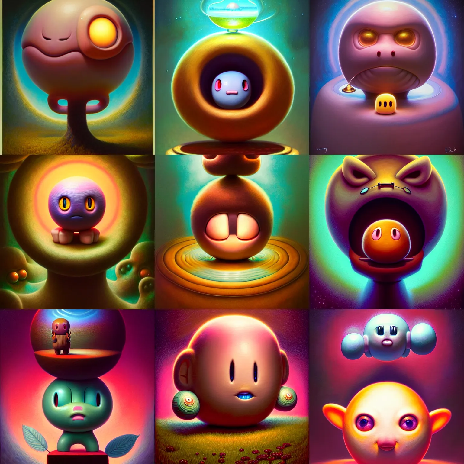 Prompt: portrait of kirby return to dreamland by mcpherson, naoto hattori, esao andrews, and beeple