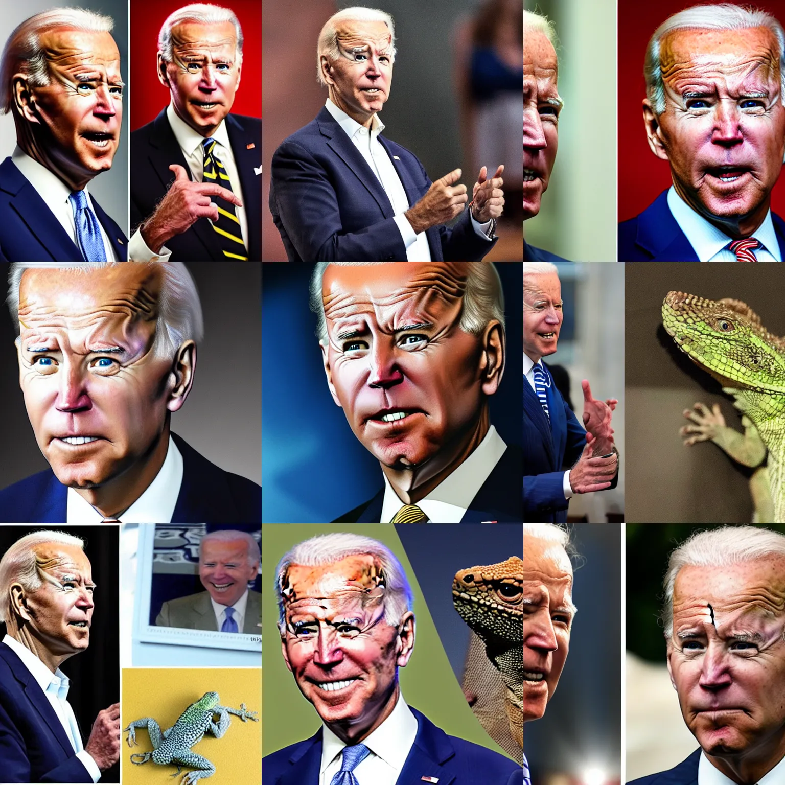 Prompt: joe biden with huge eyes. joe biden with huge lizard eyes bigger than his whole head