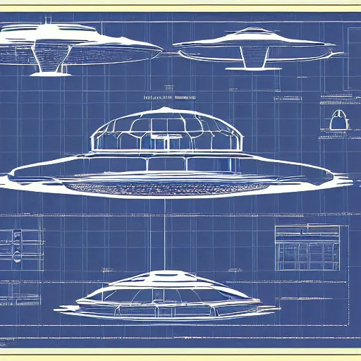 Prompt: ufo blueprints