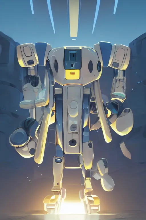 Image similar to metabots medabots medarotto medarot robot minimalist comics, behance hd by jesper ejsing, by rhads, makoto shinkai and lois van baarle, ilya kuvshinov, rossdraws global illumination ray tracing hdr radiating a glowing aura